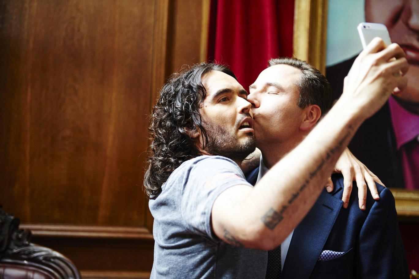 selfie avec une star Russell Brand