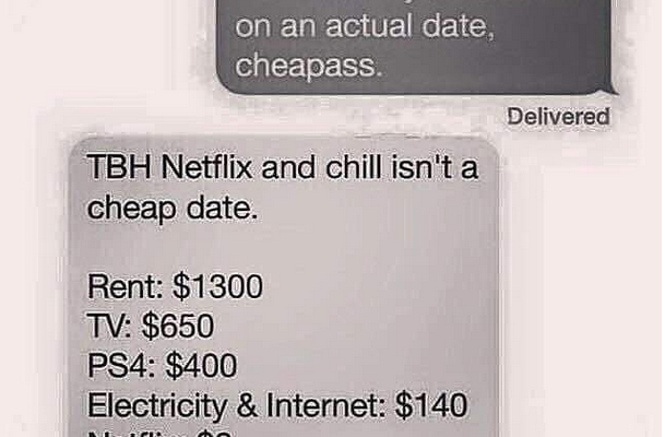 Netflix and chill coût réel