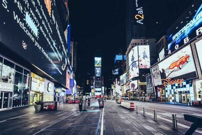 empty Times Square 