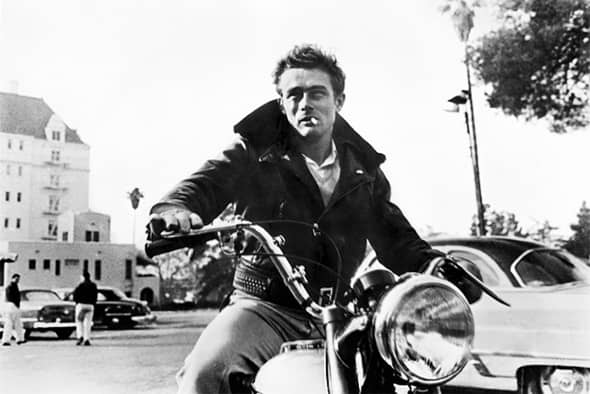 le perfecto en cuir mis en valeur par James Dean