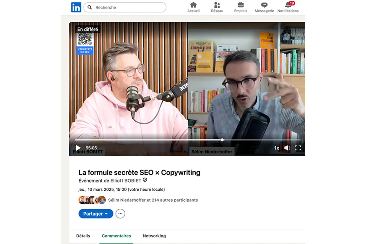webinaire Les Mots Magiques x Elliot Bobiet copywriting et SEO