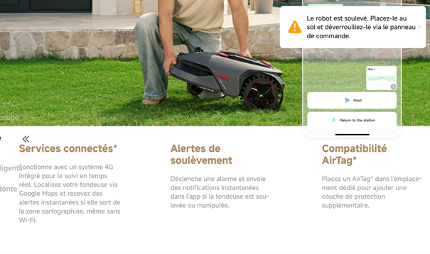 test de robot tondeuse